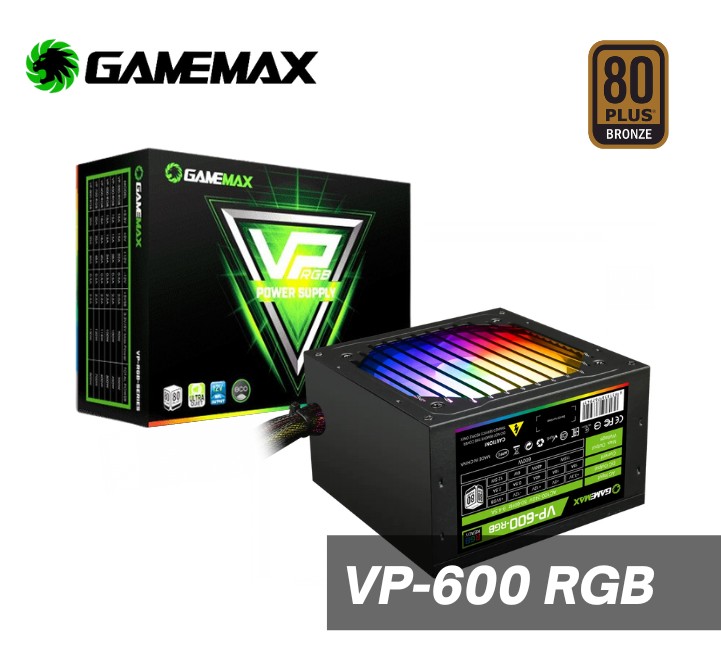 PSU GAMEMAX 600W VP-600 RGB M 80+ BRONZE